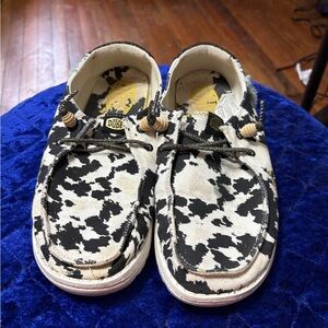 Hey Dude Black and White Women's Moccasins